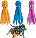 Alphatool Squeaky Dog Toy, Octopus Toys for Aggressive Chewers, Tough No Stuffing Plush Large Dogs, Crinkle Interactive Puppy Small Medium Dogs