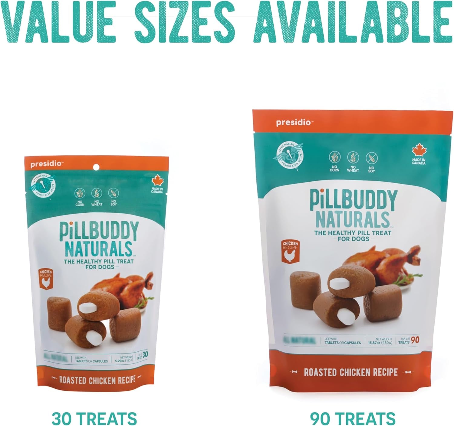 Pill Buddy Naturals - Peanut Butter & Apple, Pill & Medication Hiding Treats for Dogs