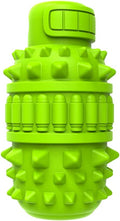 Durable Natural Rubber Dog Toy: Squeaky, for Aggressive Chewers, Large, Green