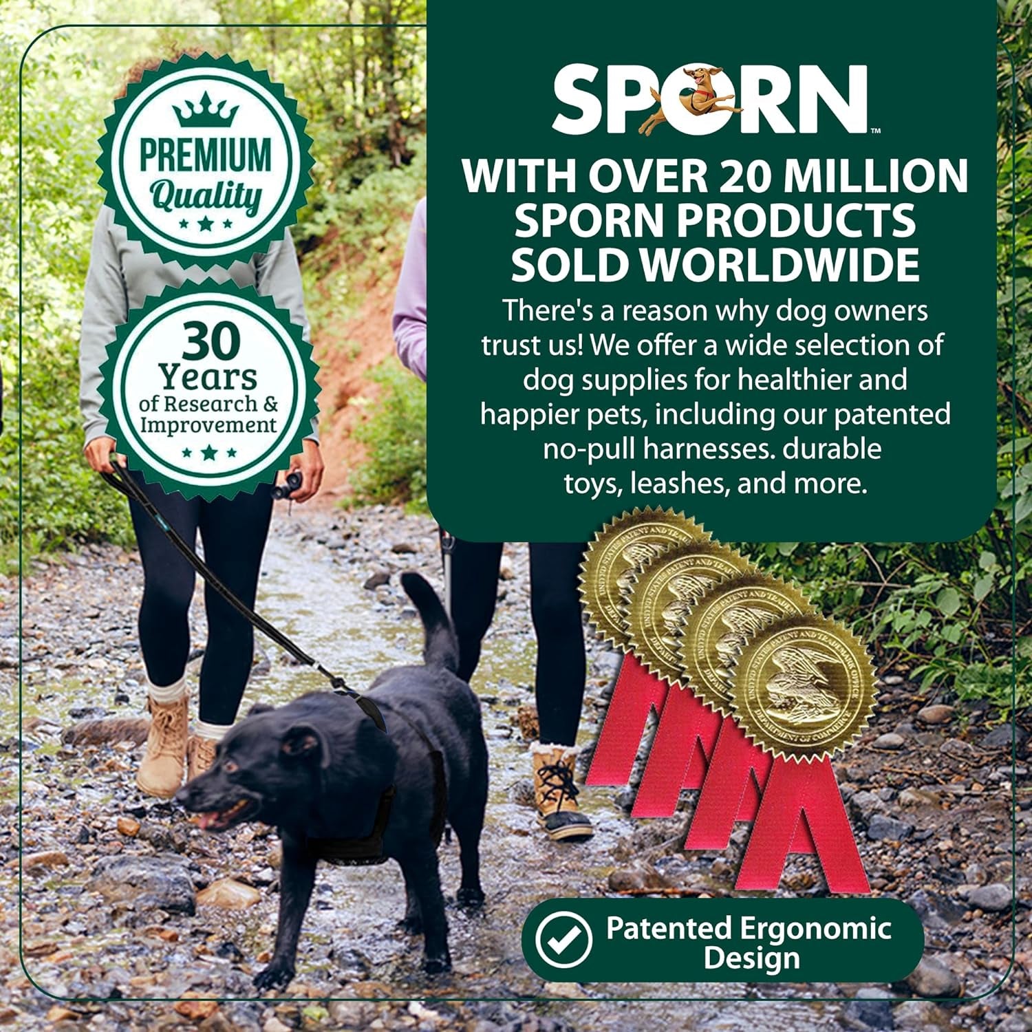 Sporn Small No Pull Dog Harness - Durable Nylon Mesh Harness with Breathable Design, Perfect for Small Breeds