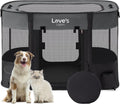 Love's Cabin Portable Playpen for Small Dogs & Cats - Foldable, Indoor/Outdoor Pet Tent with Zipper Top & Carry Case, Gray