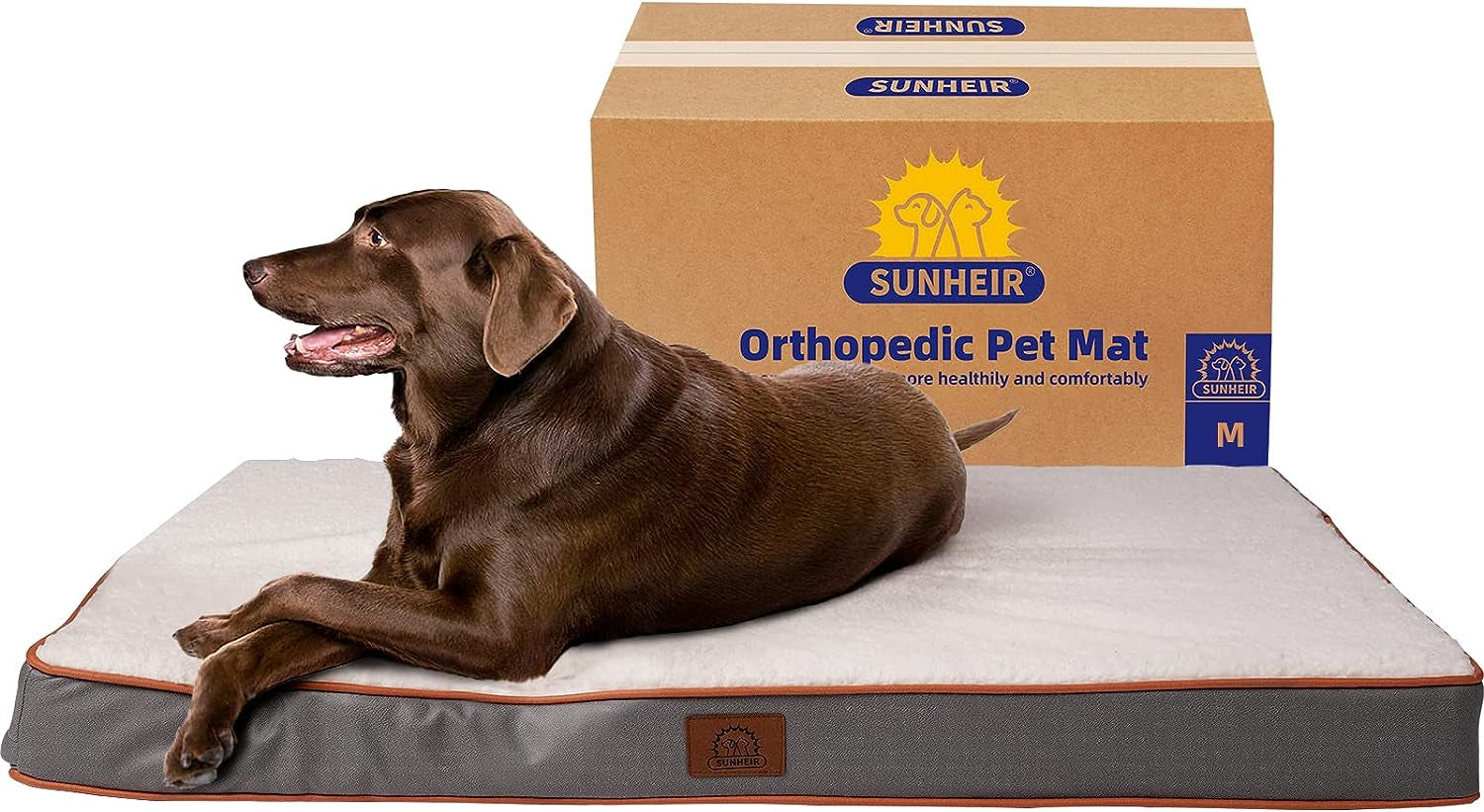 Deluxe Orthopedic Dog Bed, XL - Waterproof, Plush, Anti-Slip, Removable Cover