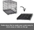 New World Single Door Dog Crate - Enhanced Design with Leak-Proof Pan, Floor Protecting Feet & Patented Features