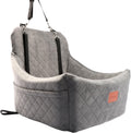 Dog Car Seat - Detachable & Washable Pet Travel Bed with Adjustable Straps, Easy to Install with 3 Seat Belts