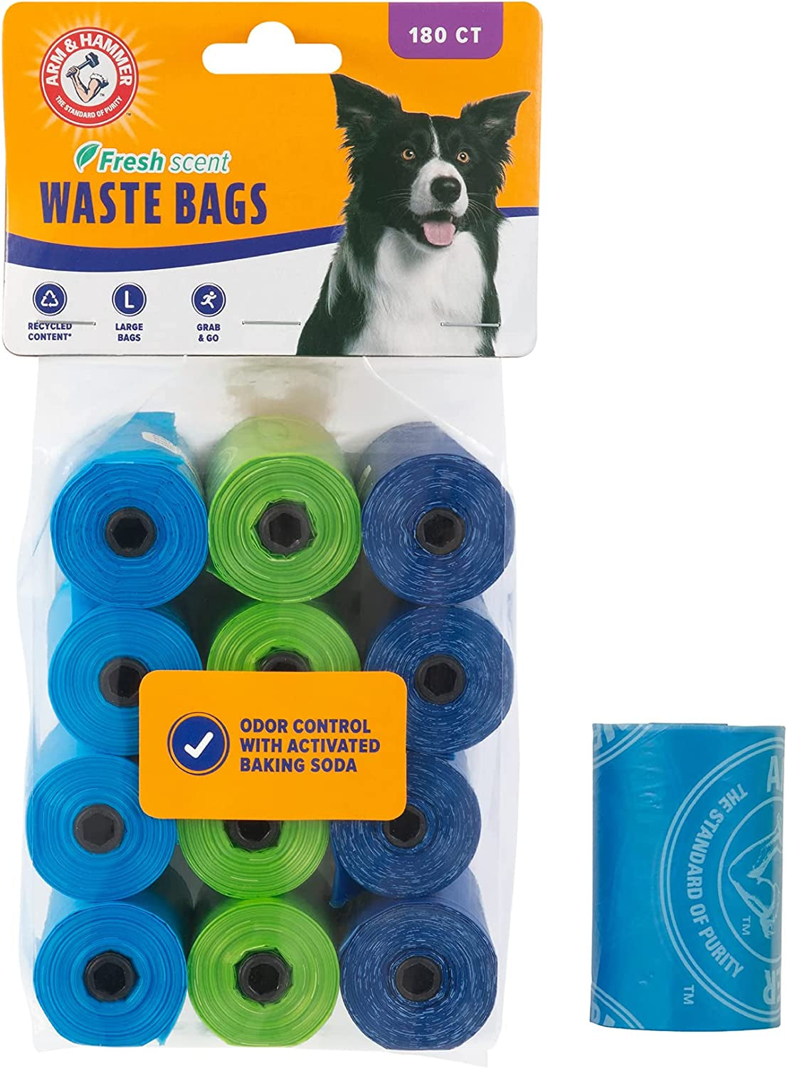 Durable Dog Poop Bags - Leak-Proof, Extra Thick, Activated Baking Soda for Odor Control, Disposable Waste Bags