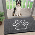 Absorbent Dog Door Mat for Muddy Paws, Non-Slip & Quick Dry Chenille, Washable, Traps Dirt & Moisture