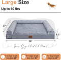 Large Orthopedic Dog Sofa Bed: Memory Foam, Waterproof, Removable Cover, Washable