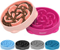 Mateeylife 1 or 2 Pieces, Slow Feeder Dog Bowls: Anti-Choking Puzzle Bowls - Various Colors