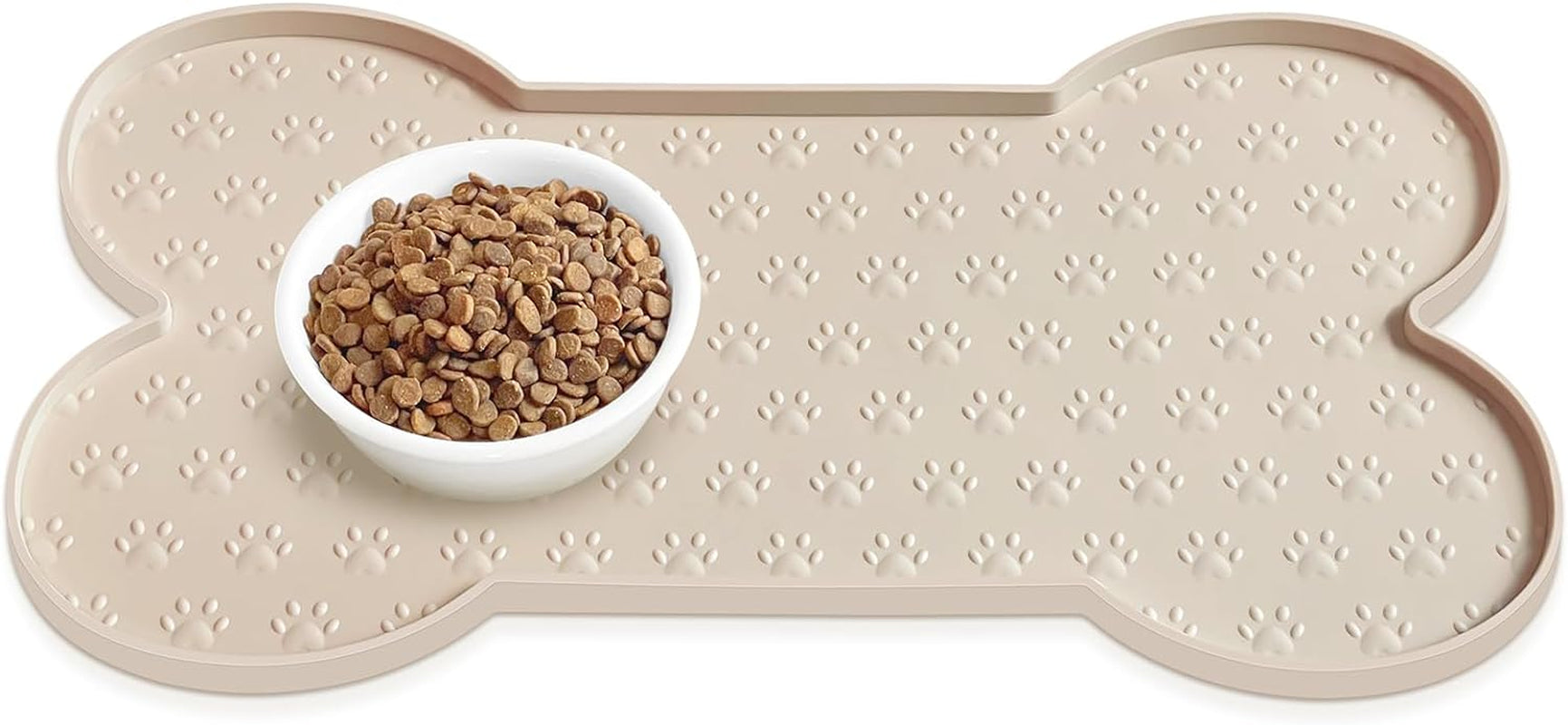 Anti-Slip Silicone Dog Food Mat - Waterproof, Raised Edge, Suitable for Small to Medium Pets