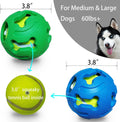 Leejec Squeaky Dog Toy Balls – Rubber Fetch & Chew Toys for Large & Medium Dogs, Durable Interactive Training Balls