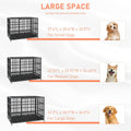 Lemberi Heavy-Duty Dog Crate – Escape-Proof, High-Anxiety Crate with Lockable Wheels, Double Doors, Removable Tray, Extra Large for Indoor Use