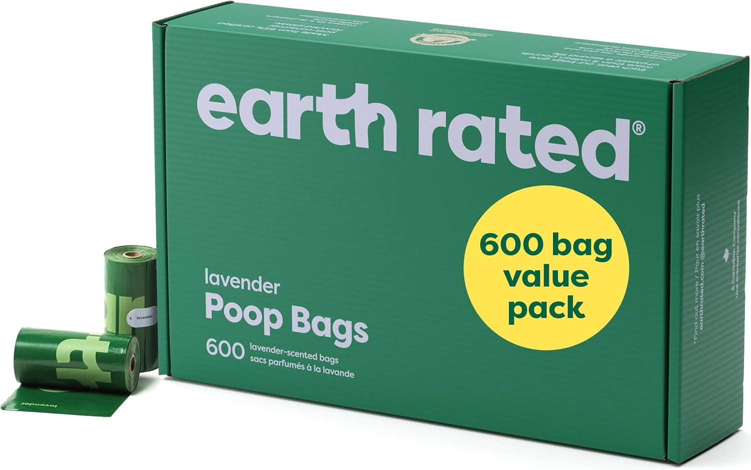 Earth Rated Dog Poop Bags – Unscented, Leak-Proof Extra Thick Waste Bags, Refill Rolls for Dogs