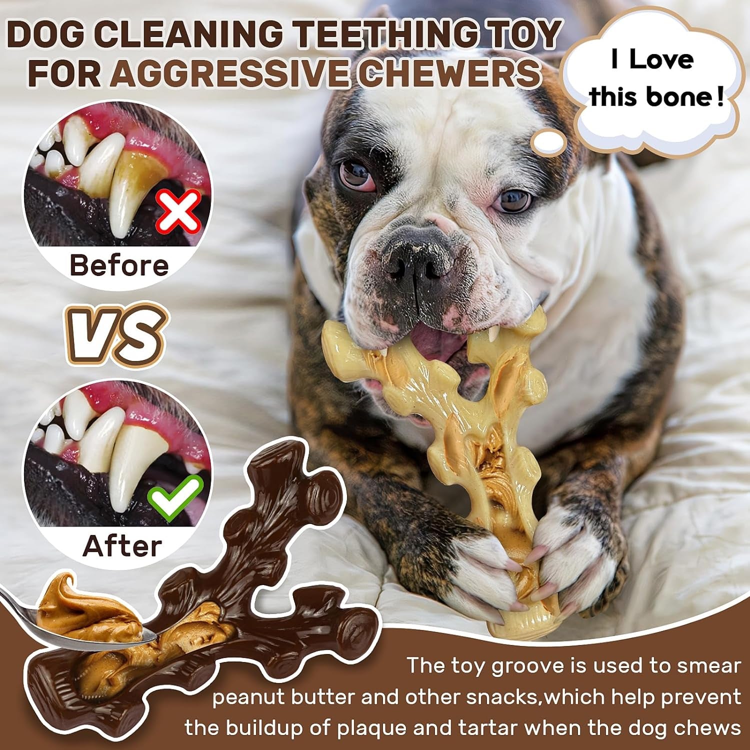 2-Pack Tough Dog Chew Toys for Aggressive Chewers: Durable, Teeth Cleaning, Medium/Large Breed