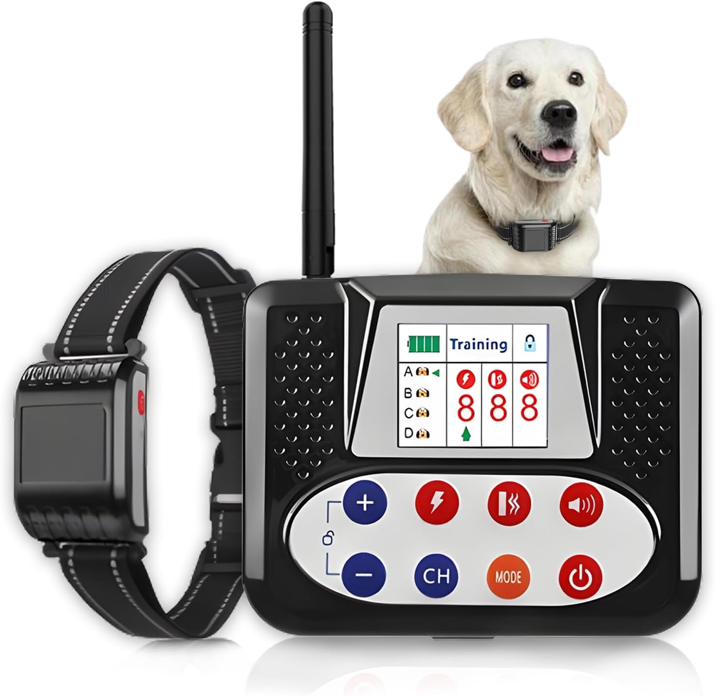Invisible Fence for Dogs – 2-in-1 Wireless Electric Dog Fence with LCD Screen, Adjustable Waterproof Collar