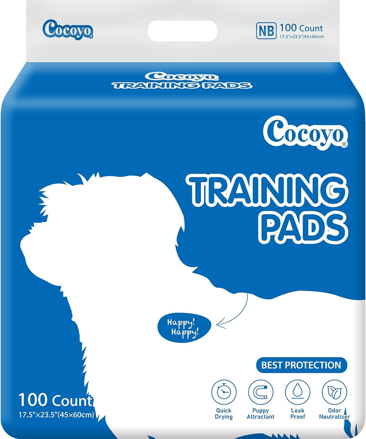 COCOYO Super Absorbent Puppy Training Pads - 30 Count, Best Value Leak-Proof Dog Pee Pads for Potty Training
