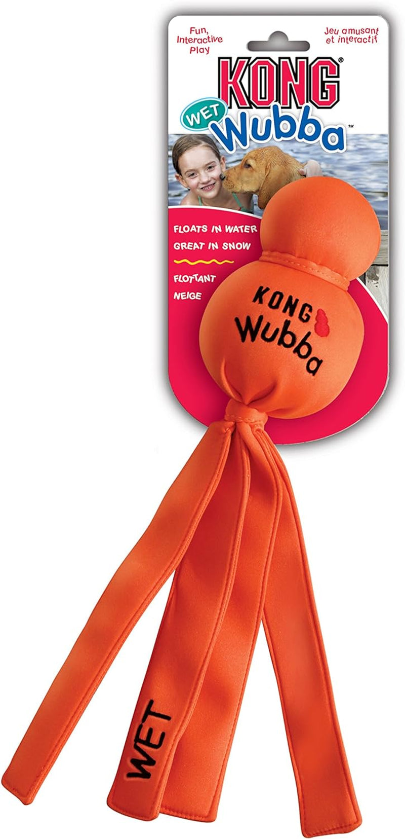 KONG Wubba Wet Floating Dog Toy – XL Water Fetch Toy for Large Dogs, Perfect for Water Play and Fetching, Green