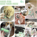 Puppy Teething Toy Set - 6 Pack Green Rubber Chew Toys for Small Breeds