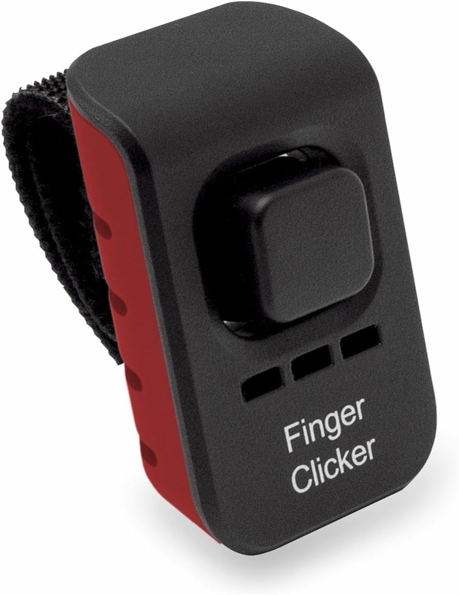 Educator Audible Dog Training Finger Clicker - Positive Reinforcement Tool, Red