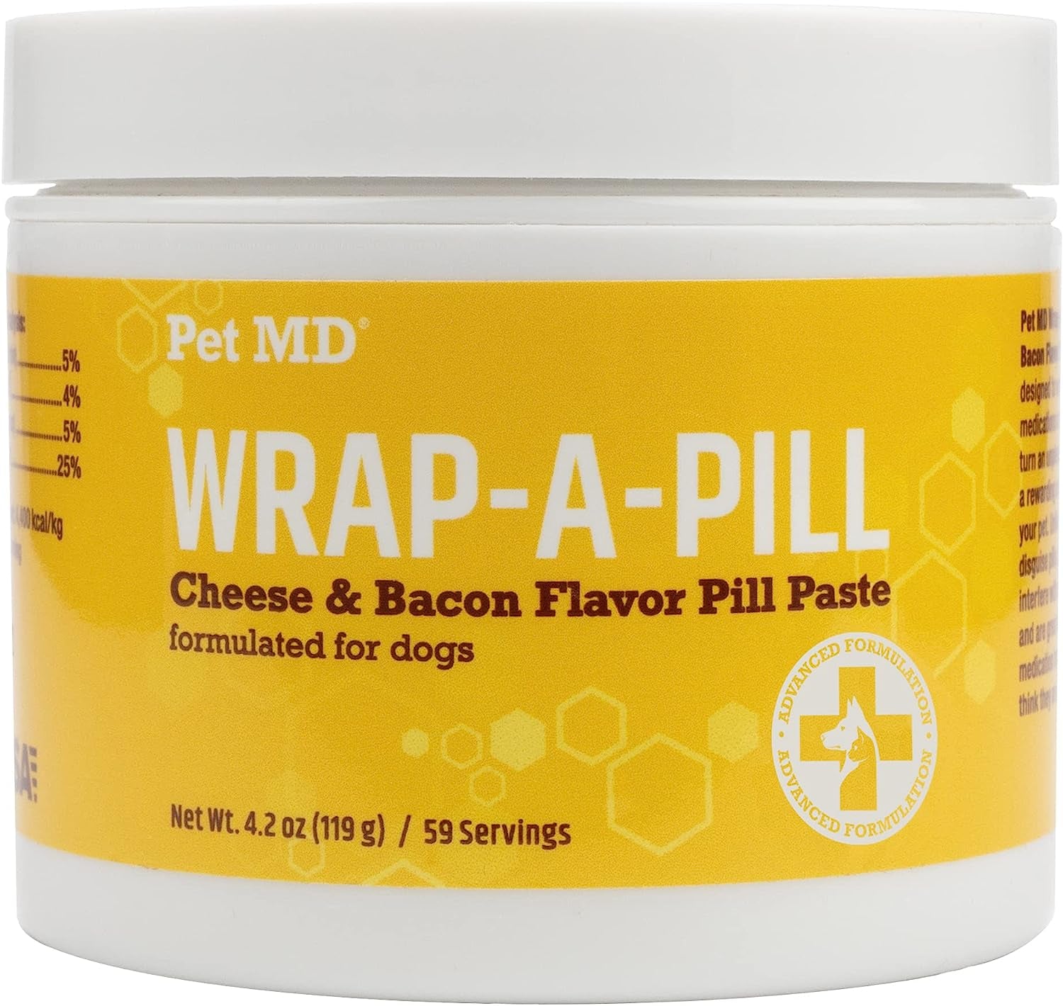 Pet MD Wrap a Pill – Peanut Butter Flavored Pill Paste for Dogs, Easy-to-Use Paste to Hide Pills and Medications