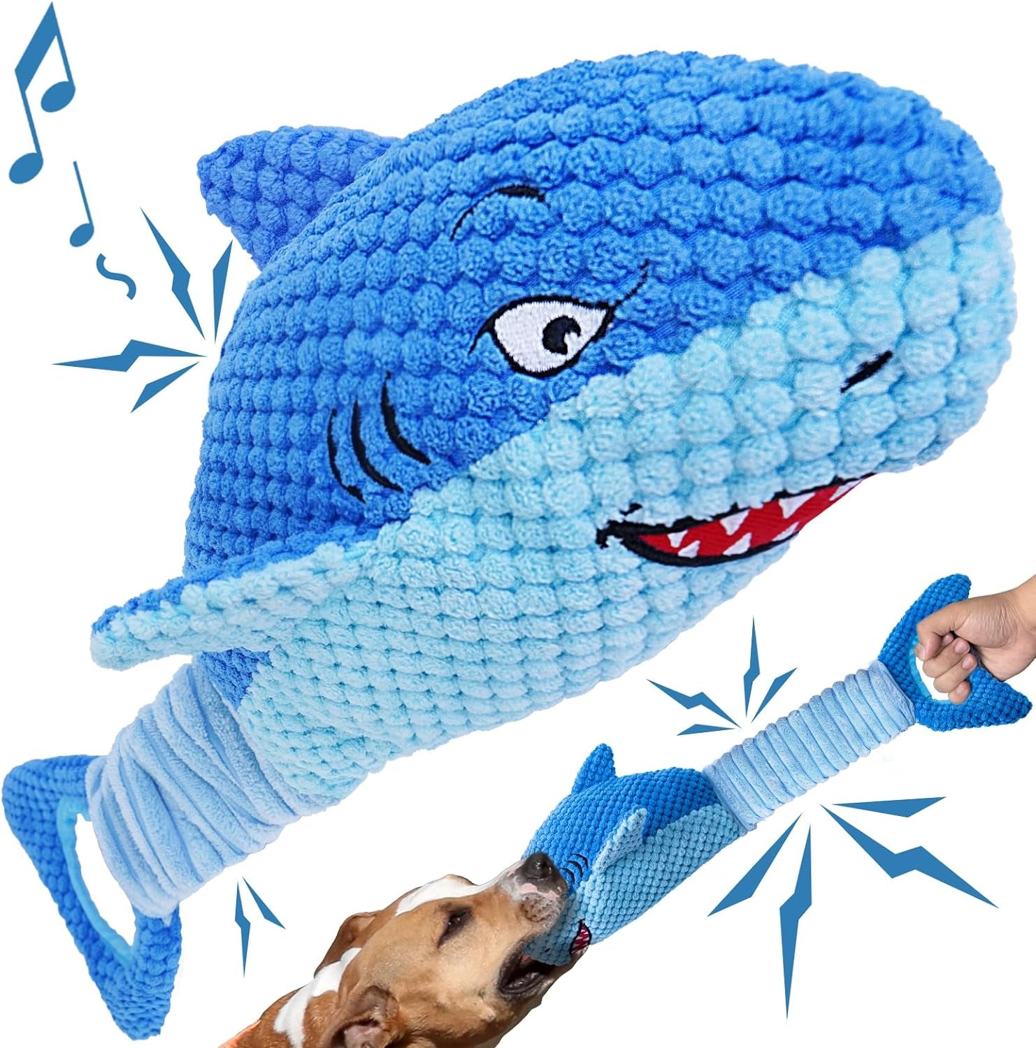 Vitscan Upgraded Goose Indestructible Dog Toys for Aggressive Chewers Small Medium Large Breed, Crinkle Squeaky Plush Dog Puppy Chew Toys for Teething, Duck Puppy Toys