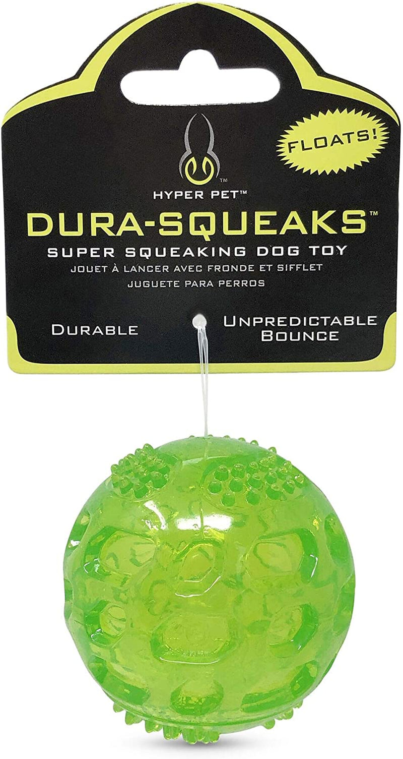 Durasqueak Dog Ball Toy, Floats & Squeaks, Durable Interactive Dog Fetch Ball