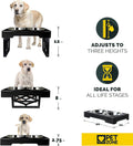 Pet Zone Designer Diner - 3 Height Adjustable Dog Bowls with 7 Cup Stainless Steel Bowls