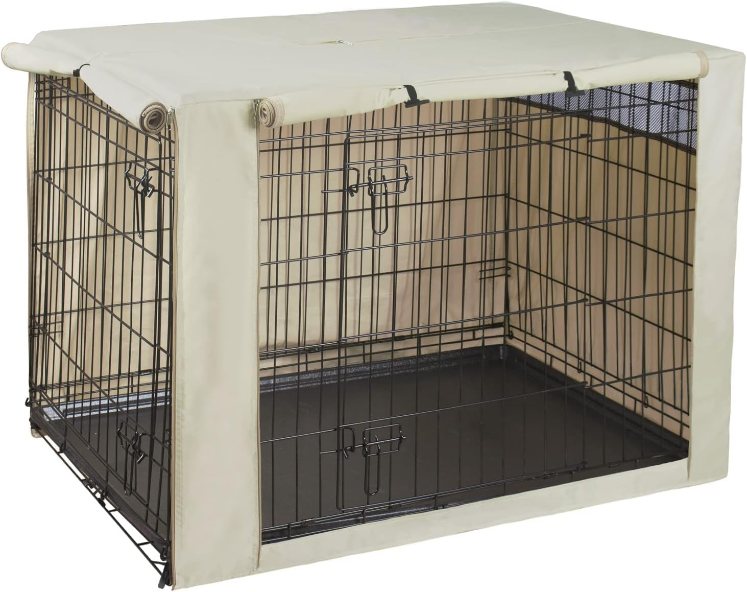 Hicaptain Windproof Polyester Dog Crate Cover – Durable Indoor/Outdoor Pet Kennel Cover for Wire Crates