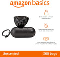 Amazon Basics Dog Poop Bags, 300 Count with Dispenser & Leash Clip, Unscented, 13
