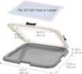 IRIS USA Pee Pad Holder – Non-Skid Leak Protection Tray, Secured Latches, Easy Clean Finish, Fits 20
