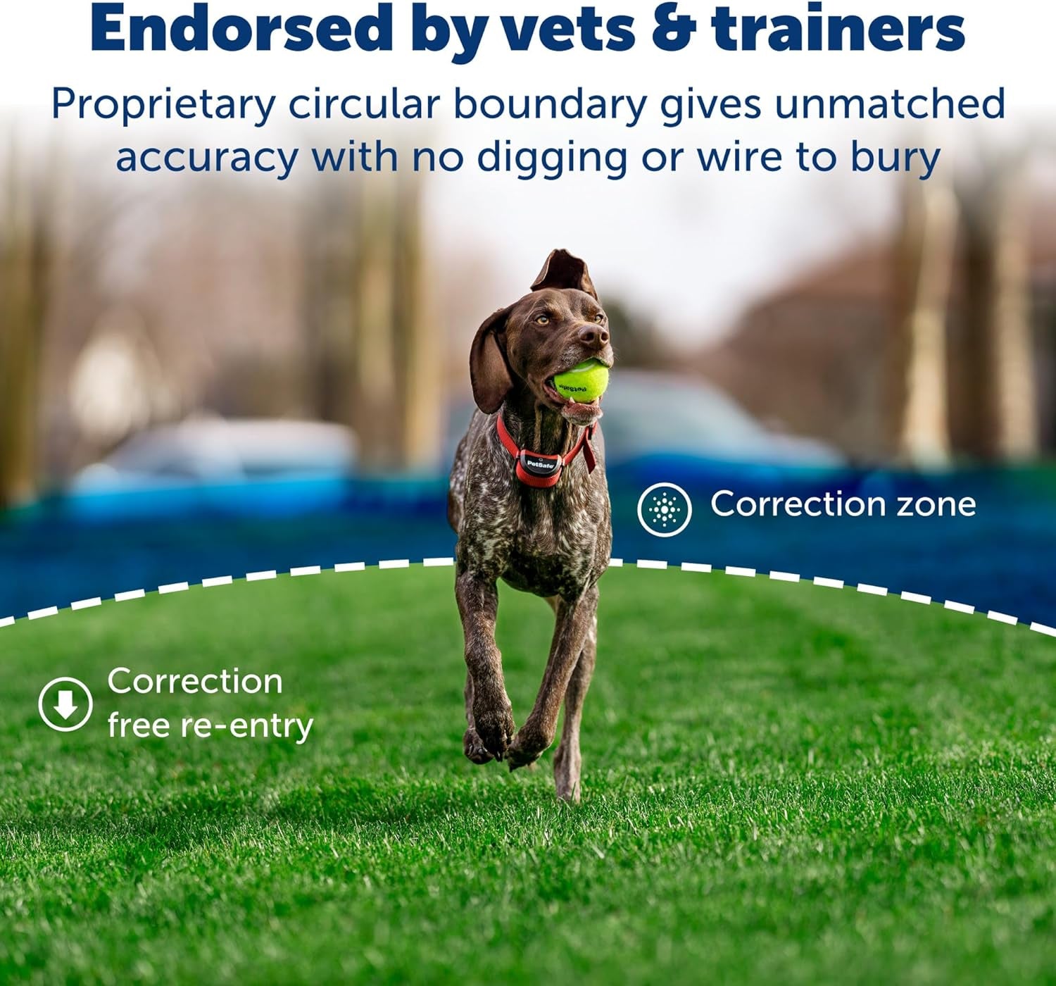 Petsafe Stay & Play Wireless Pet Fence for Stubborn Dogs - Secure 3/4 Acre Circular Yard with No Wires