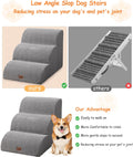 Dog Stairs 3-Step, Non-Slip for Small Dogs - Access Bed, Couch Easily - Indoor/Outdoor