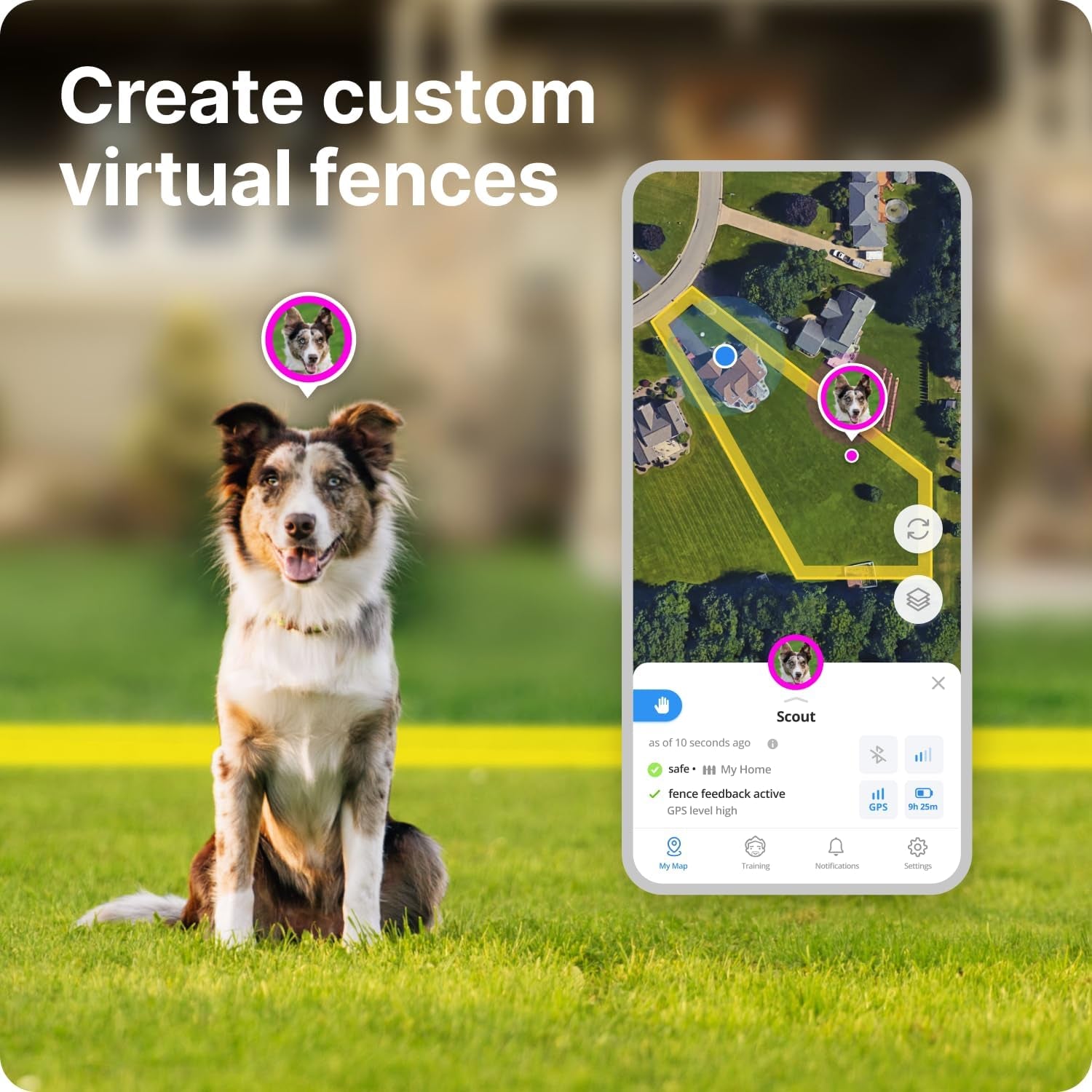 Halo Collar 3 – Wireless GPS Dog Fence & Training Collar with Real-Time Tracking, Waterproof and GPS-Enabled