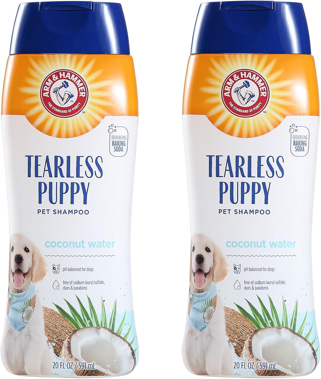 Arm & Hammer Tearless Puppy Shampoo – Gentle Coconut Water Scented Dog Shampoo for Puppies & Dogs, Soft & Effective Cleaning