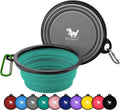 2-Pack Collapsible Dog Bowls with Carabiners: Portable, BPA-Free for Travel & Outdoor Activities