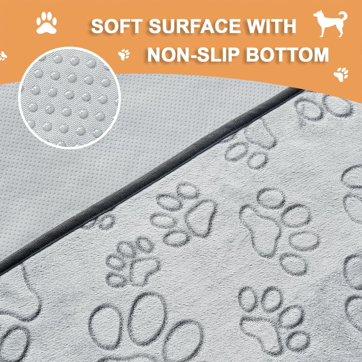 Qeils Reusable Washable Puppy Pads - 2 Pack Waterproof Non-Slip, Absorbent Training Mats for Crates, Playpens