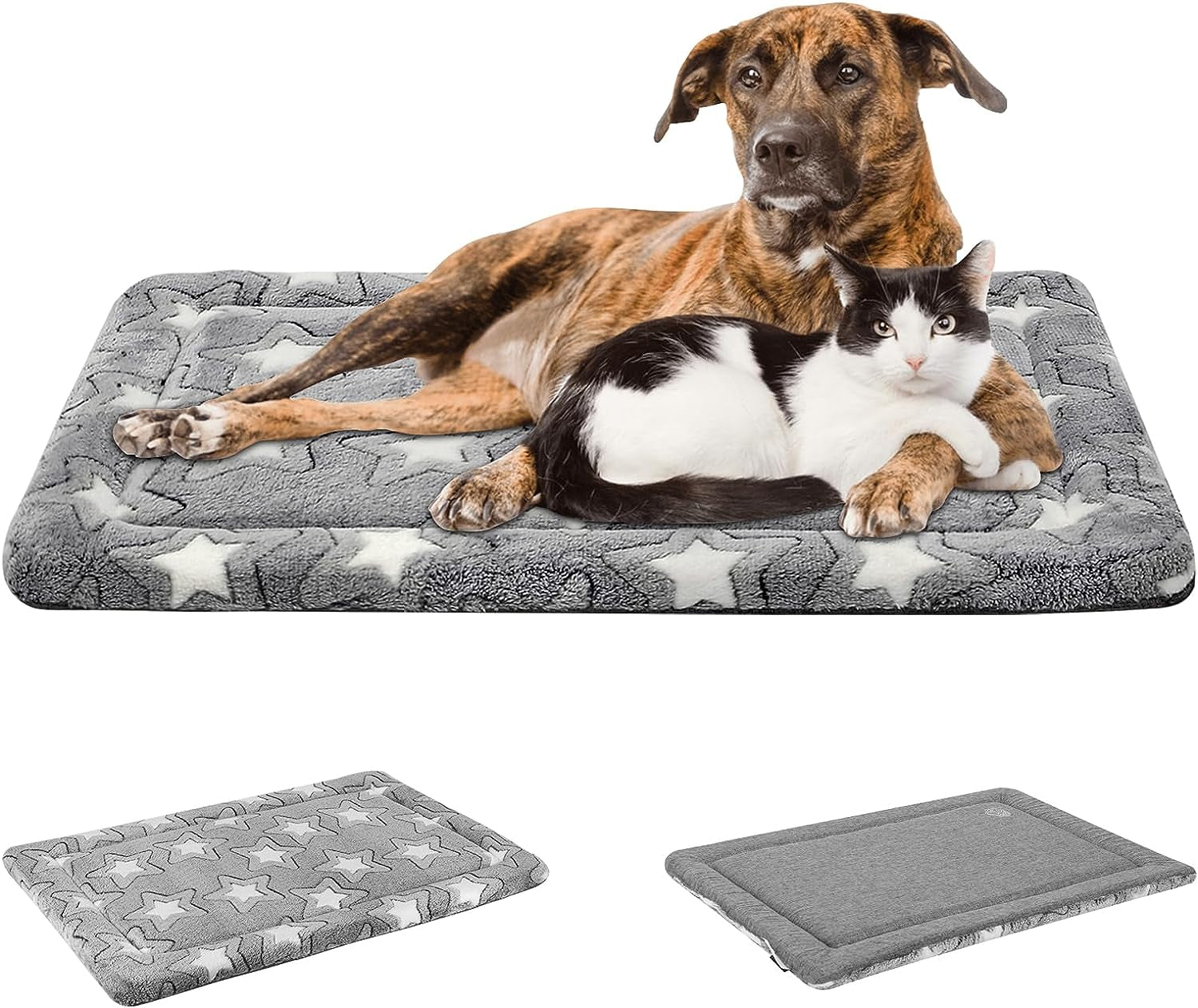 EMPSIGN Reversible Dog Bed Mat - Cool & Warm Sides, Machine Washable, Large - 36x24x1.1 Inches