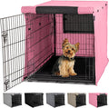 Gorilla Grip Heavy Duty Dog Crate Cover - Privacy Cover with Mesh Windows, Fits 30