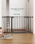 Auto-Close Dog Gate for Stairs & Doorways - Pressure-Mounted Pet Safety Gate, Easy Installation