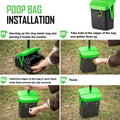 Pooper Scooper with Swivel Bin & Rake, Waste Bags Included, Dog Poop Scooper with Bag Attachment & Lid