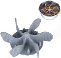 Slow Feeder Dog Bowl Insert: 36 Octopus Suction Cups, Firm, Cuttable, Turbine Design for Large Dogs