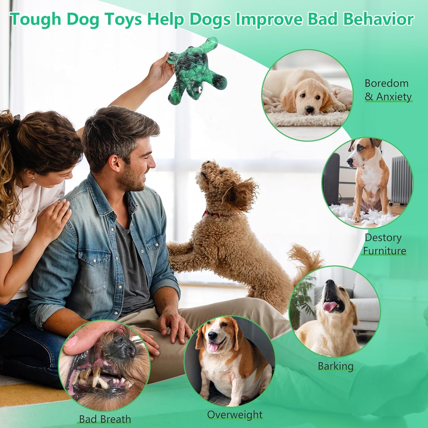 Indestructible Dog Chew Toy - Tough Bacon-Flavored Nylon Bones for Large Dogs, Perfect for Aggressive Chewers