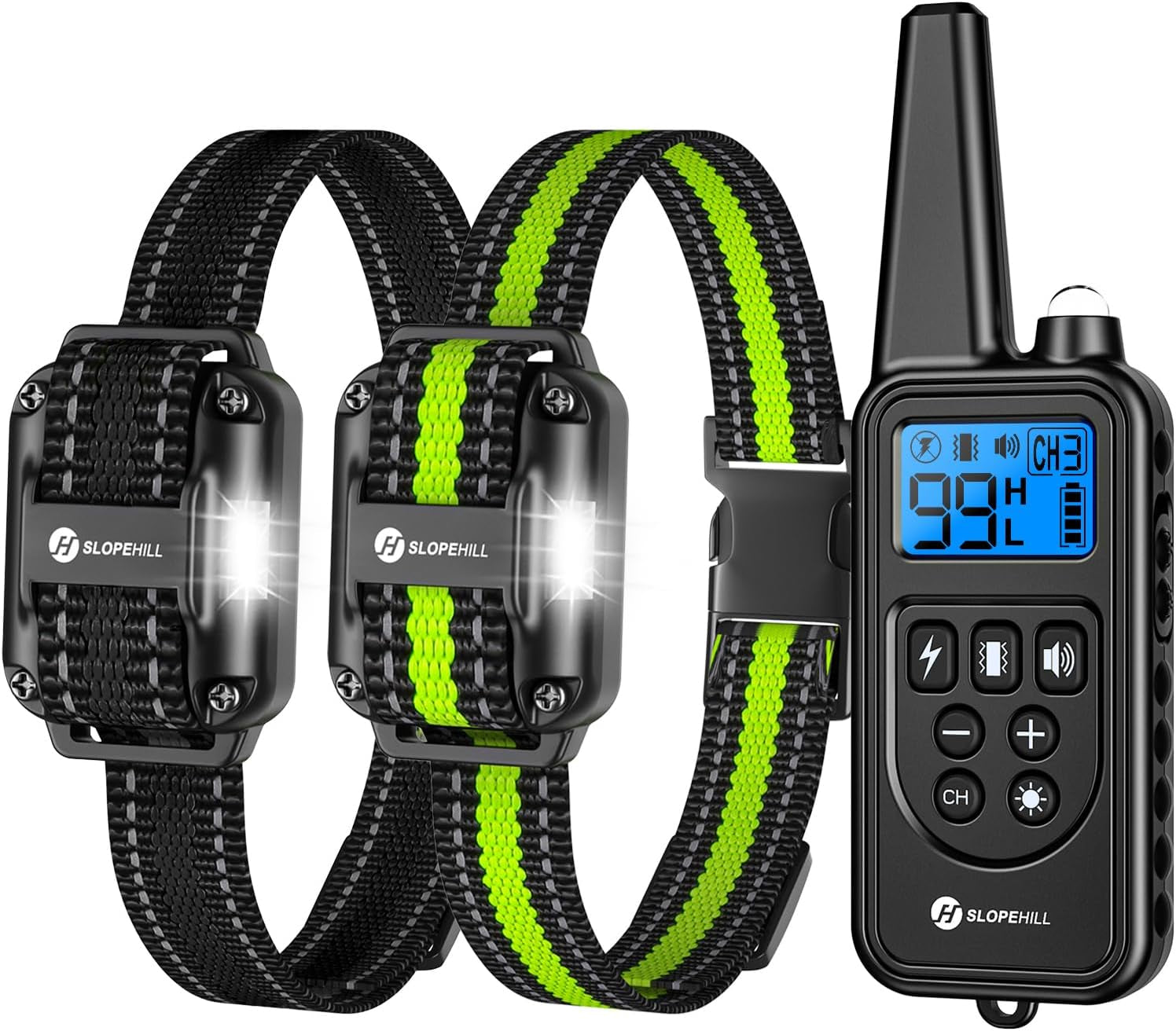 Multi-Mode Waterproof Dog Training Collar with Remote: Beep, Vibration, Shock, Light