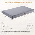 BFPETHOME Waterproof Outdoor Dog Bed, Orthopedic Foam, Washable Cover, Large Sizes