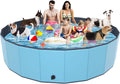 Foldable Medium Dog Pool, Collapsible Bath for Dogs & Kids, PVC, 40