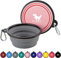 2-Pack Collapsible Dog Bowls with Carabiners: Portable, BPA-Free for Travel & Outdoor Activities