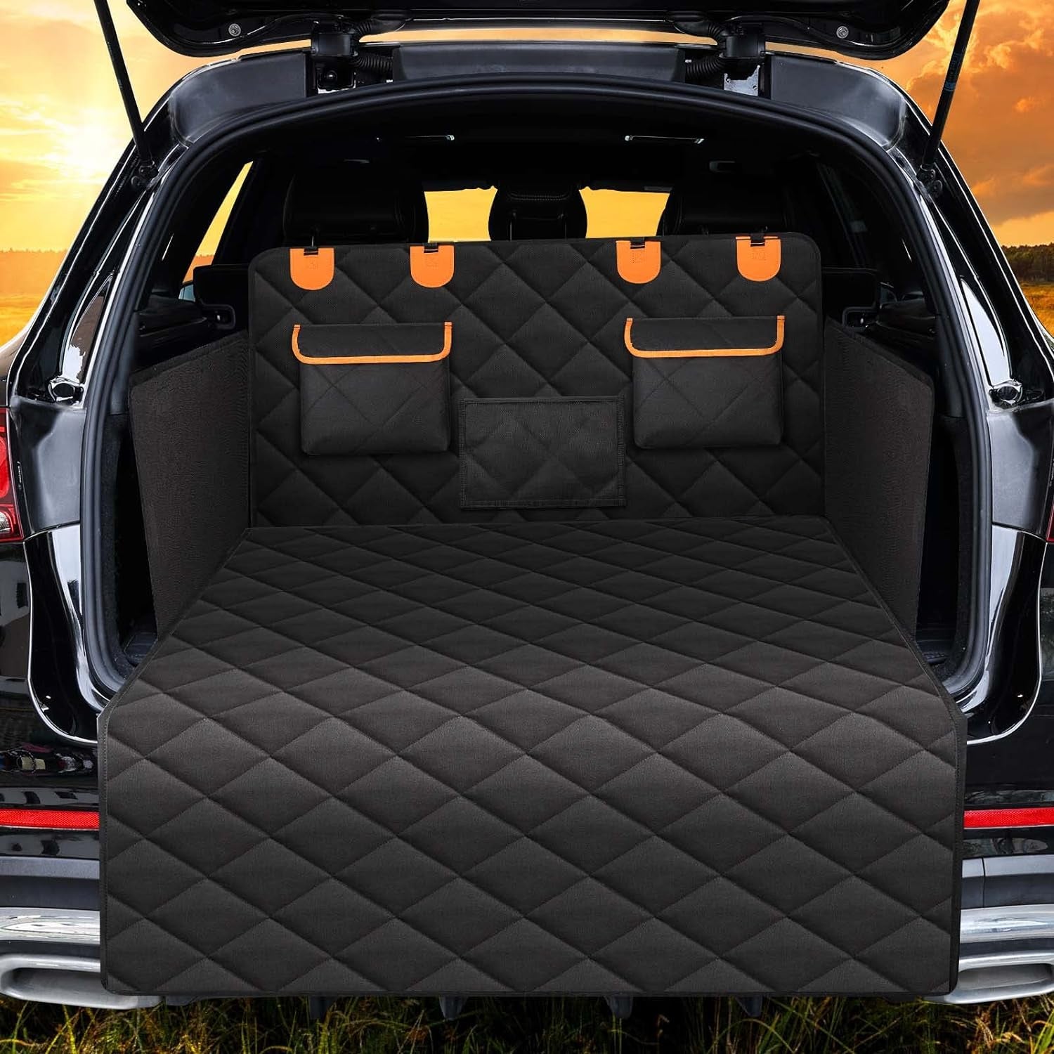 Dog Car Seat Cover for Back Seat - 54" W X 58" L Waterproof, Nonslip, Scratchproof Hammock with Mesh Window