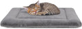 Washable Dog Crate Bed for Large Dogs - Non-Skid Comfort Pad Mat, Fits Metal Crates, Light Grey