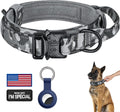 DAGANXI Tactical Dog Collar - Adjustable Military Training Collar with Handle and Metal Buckle for Medium/Large Dogs