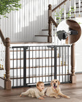 Cumbor Extra Wide Baby & Dog Gate - Walk Thru Auto-Close Gate for Stairs & Doorways, Easy Install