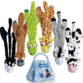 Nocciola 5-Pack Crinkle Squeaky Dog Toys, Durable Plush, No Stuffing